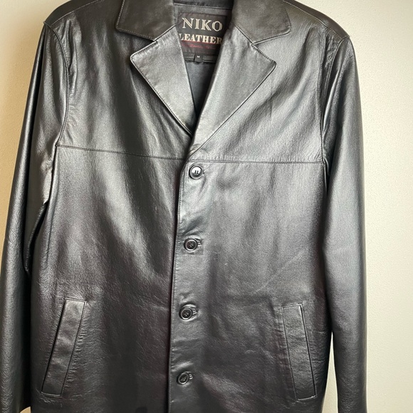 Leather Button-down Sport Coat - Picture 2 of 6